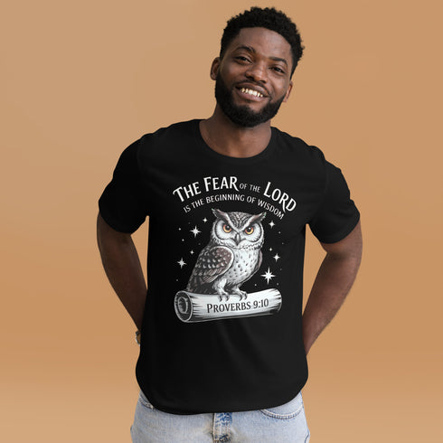 The Fear of the LORD is the beginning of wisdom Christian Bible Verse T-Shirt